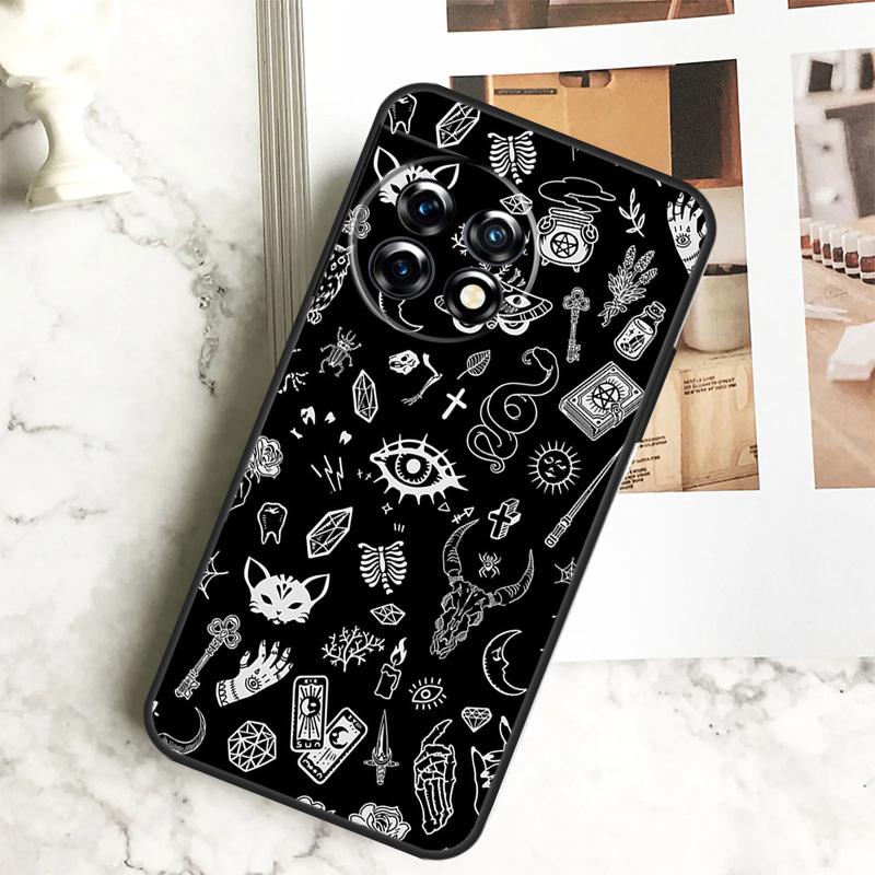 Occult Witchcraft Moon Gothic Witch Case For OnePlus 12 12R 11 9 10 Pro 10R 9R 8T 10T Nord CE 2 3 Lite 2T CE4 N10 N20 N30 Cover