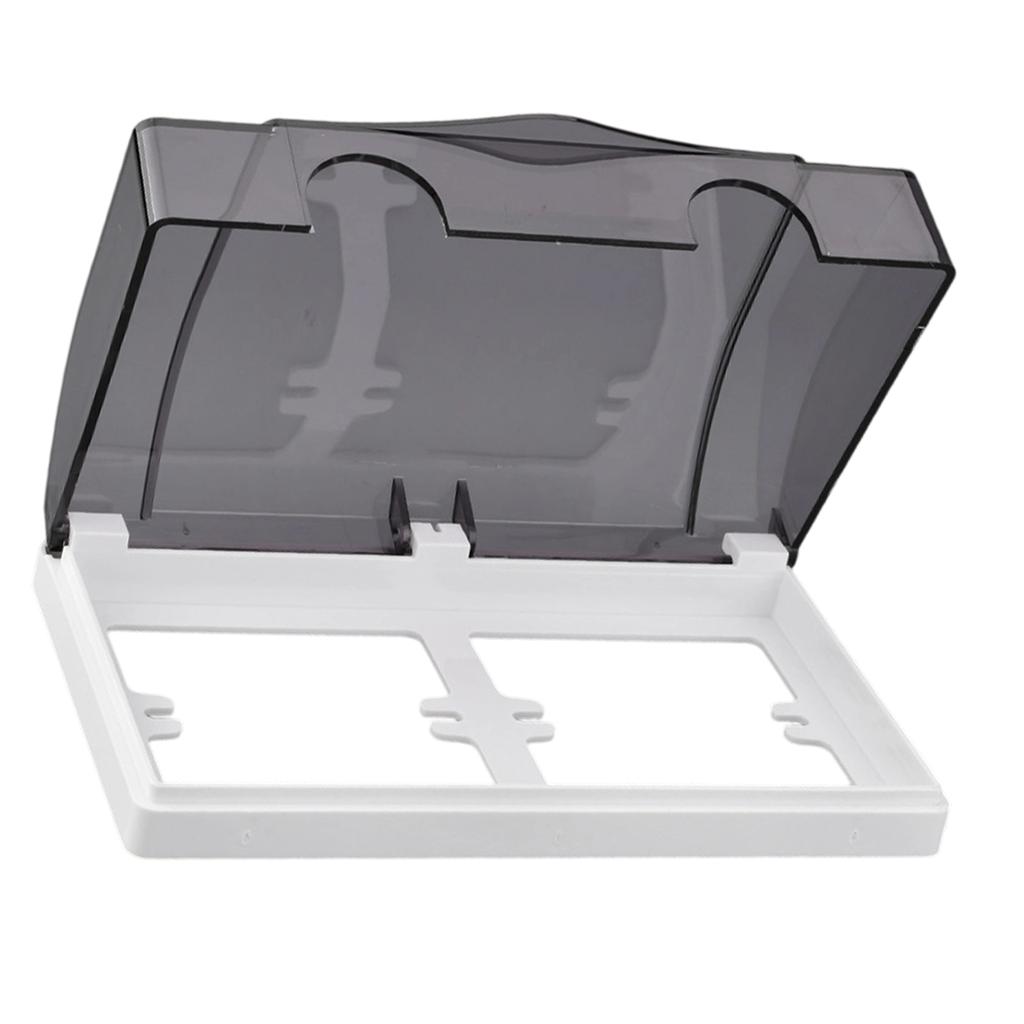2 Gang Socket Waterproof Box 86 Type Wall Switches Cover Dustproof Box Plastic Electrical Outlet Cover Easy to Install