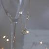 Moon & Star 14K Gold Plated S925 Silver Pendant Necklace