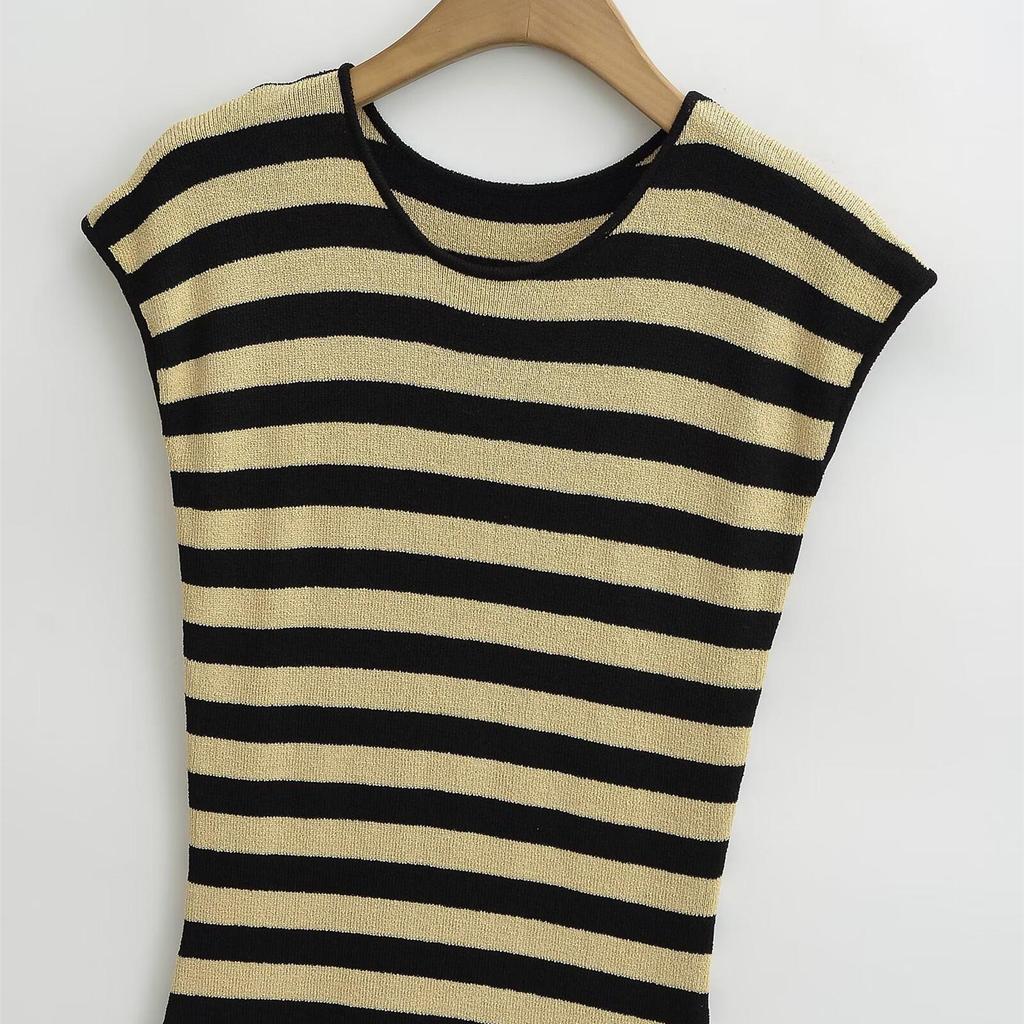 Women's Spring 2025 Striped Slim Fit Knit Dress