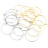 50pcs 12 15 20 25 30 35 40mm 316 Stainless Steel Gold Plated Hoops Earrings Big Circle Ear Wire Hoops Earrings Wires Findings