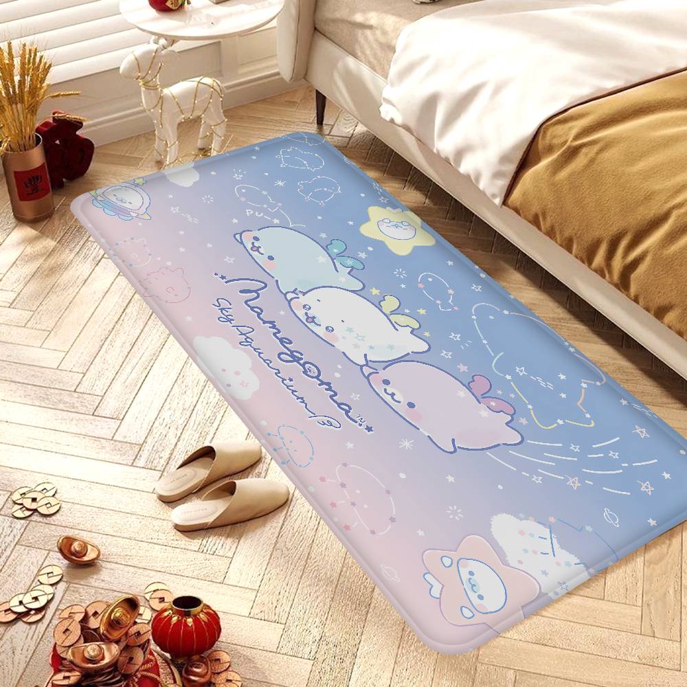 Cute Mamegoma Room Mats Anti-slip Absorb Water Long Strip Cushion Bedroon Mat Household Carpets