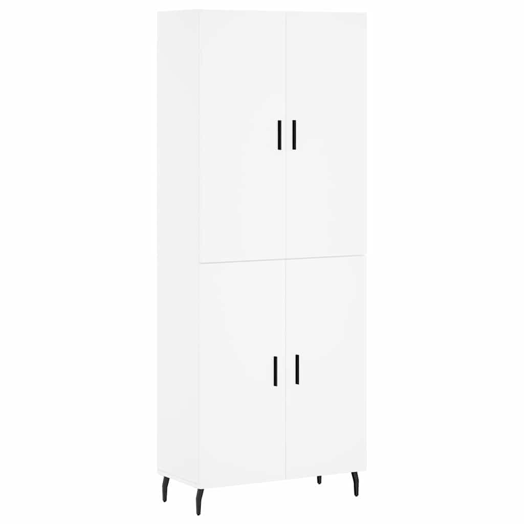 Vidaxl Witrynka, Biała, 69,5X34X180 Cm, Materiał Drewnopochodny