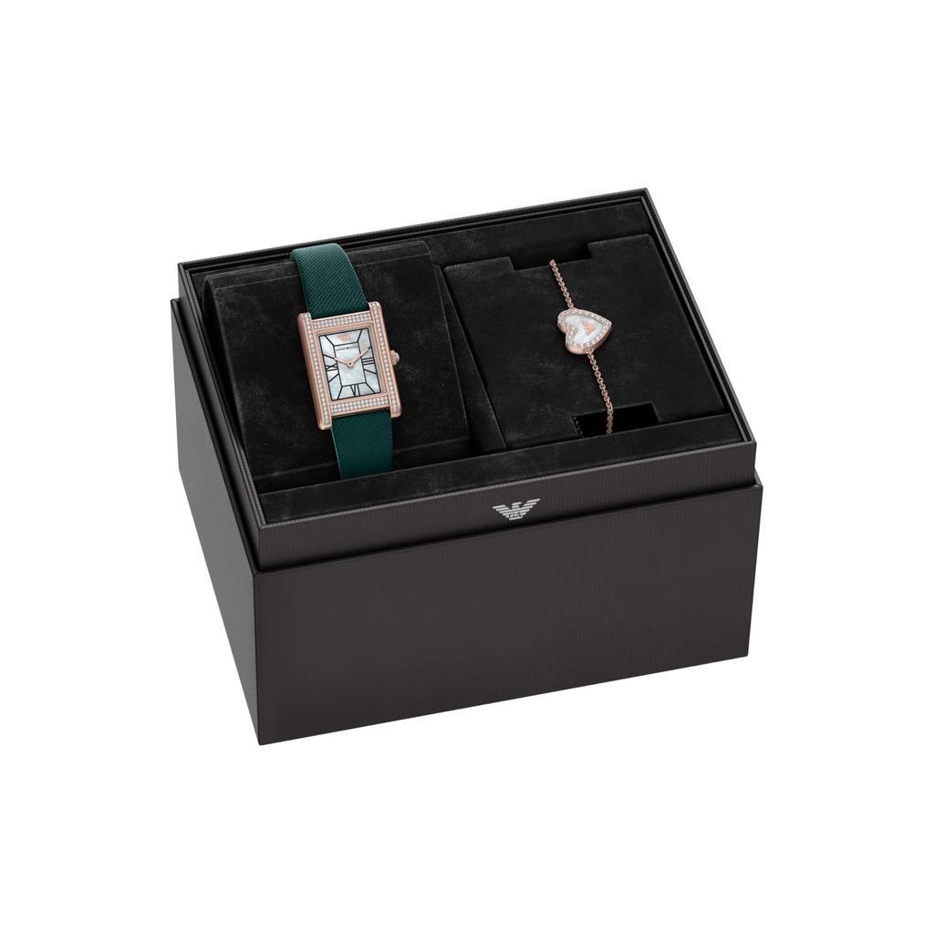 Emporio Armani Analog Leather Watch AR80085SET Women's