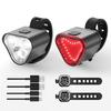 BUCKOLS Bicycle Lights Set Ultralight Front and Rear Bike Light COB LED Bicycle Warning Light Rechargeable MTB Rear Lights 7