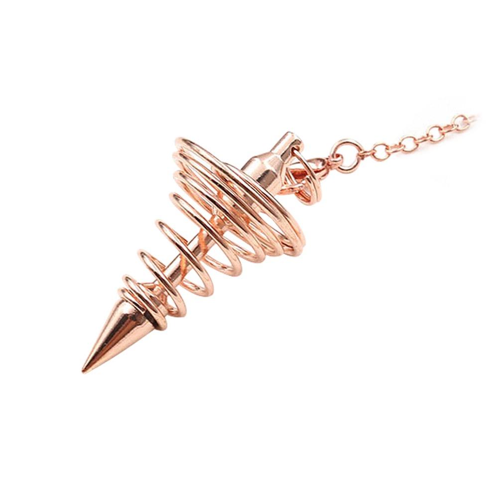 Rose Gold Metal Dowsing Pendulum Copper Plated Spiritual Pendulum Decor Personal Use