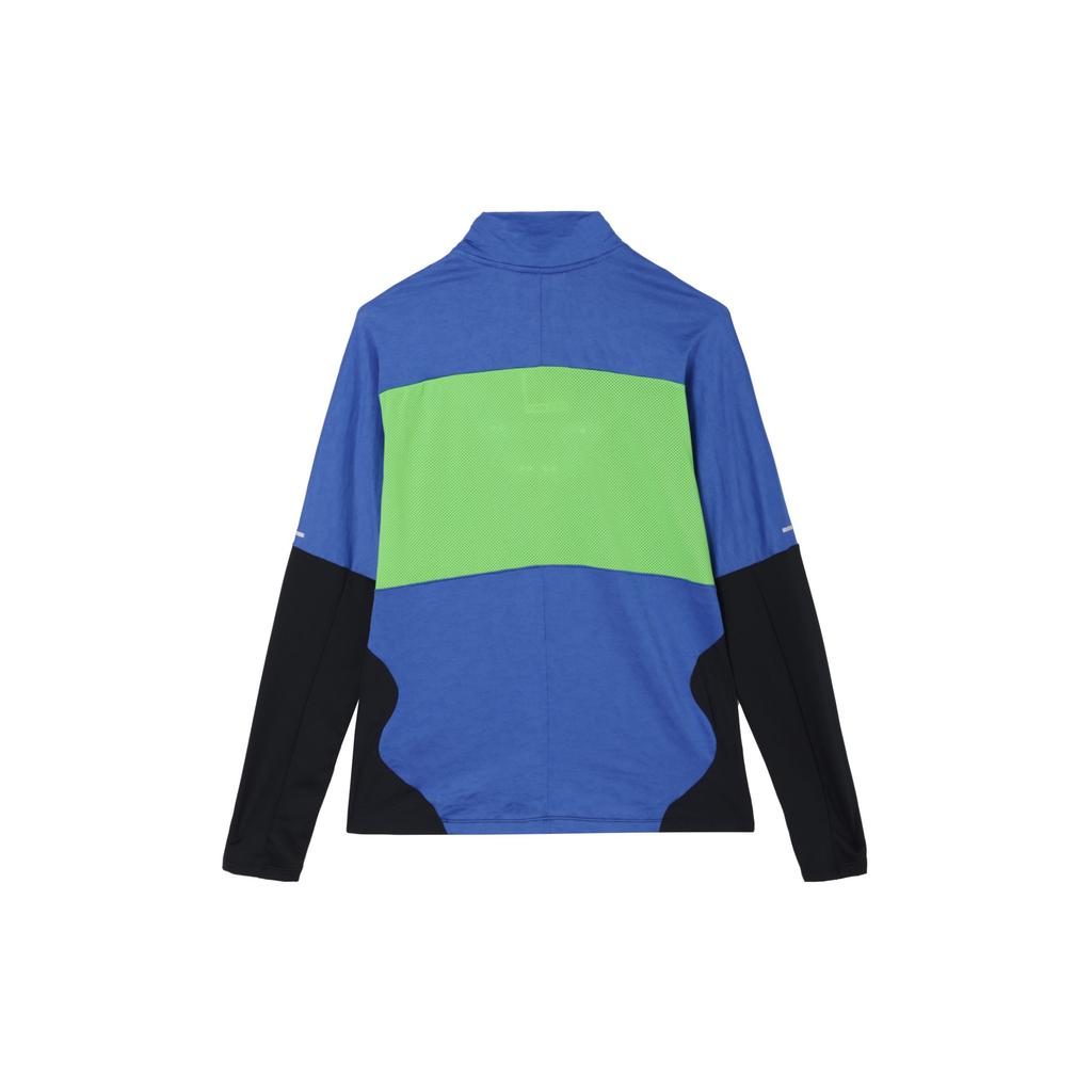 Nike Element Wild Run Casual Sports Stand Collar Printed Long Sleeve Running Shirt Men Tops Blue DA0224-480