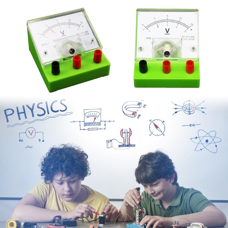 Durable Ammeter Voltmeter High School Science Labs Measurements Tools 0~3V 0~15V