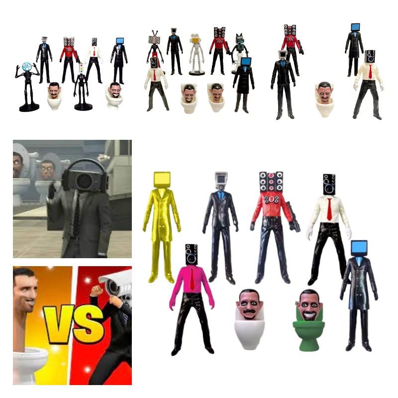 Hochwertige PVC 2,5-4,5 Zoll Toilettenmann Gegen Überwachungsmann Actionfigur Modell Dekoration