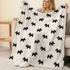 Scottish Terrier Fleece Throw Blanket Soft, Cozy & Warm with Hemmed Edges, Ideal for Couch, Home Use & Valentine's Day Gift