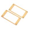 2 Pcs Electric Guitar Pickup Frame Guitar Replacement Metal Humbucker Pickup Mounting Ring for Decoration Gold