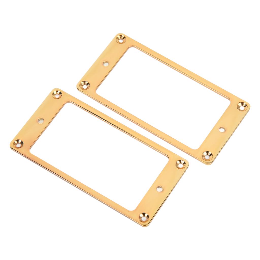 2 Pcs Electric Guitar Pickup Frame Guitar Replacement Metal Humbucker Pickup Mounting Ring for Decoration Gold