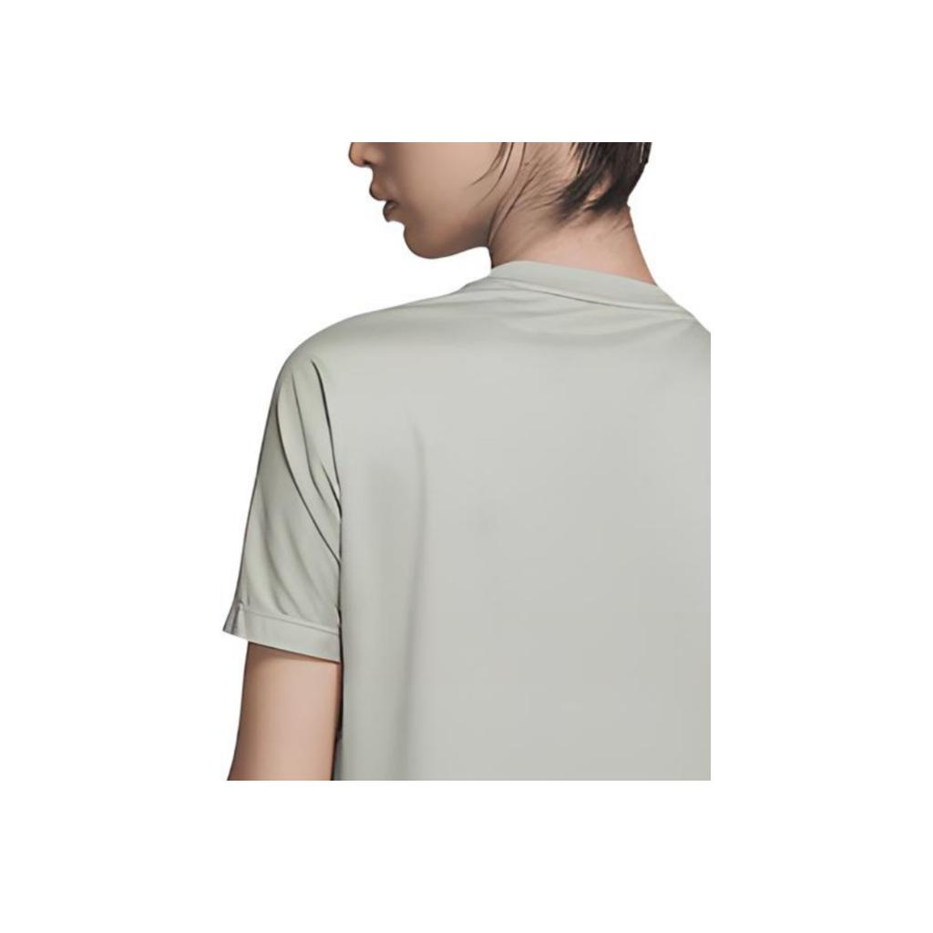 Nike Einfarbiger Logo-Print Rundhals-Pullover Kurzarm-T-Shirt American Vintage Damen Tops Grün CV8115-372