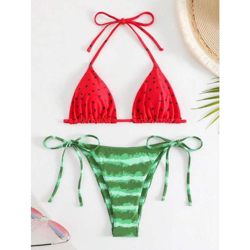 Nové Bikini Bikini Rozdělené Plavky Tie Dye Potisk
