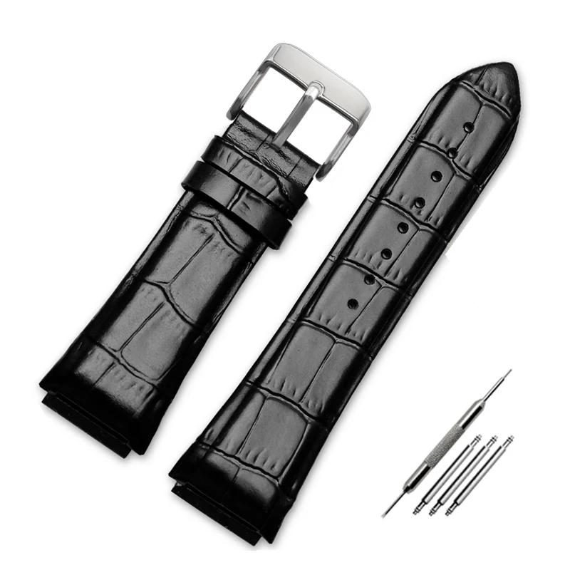 Классический 22 мм синий ремешок из натуральной кожи для часов GUESS W0040G3 W0247G3 — фото 11