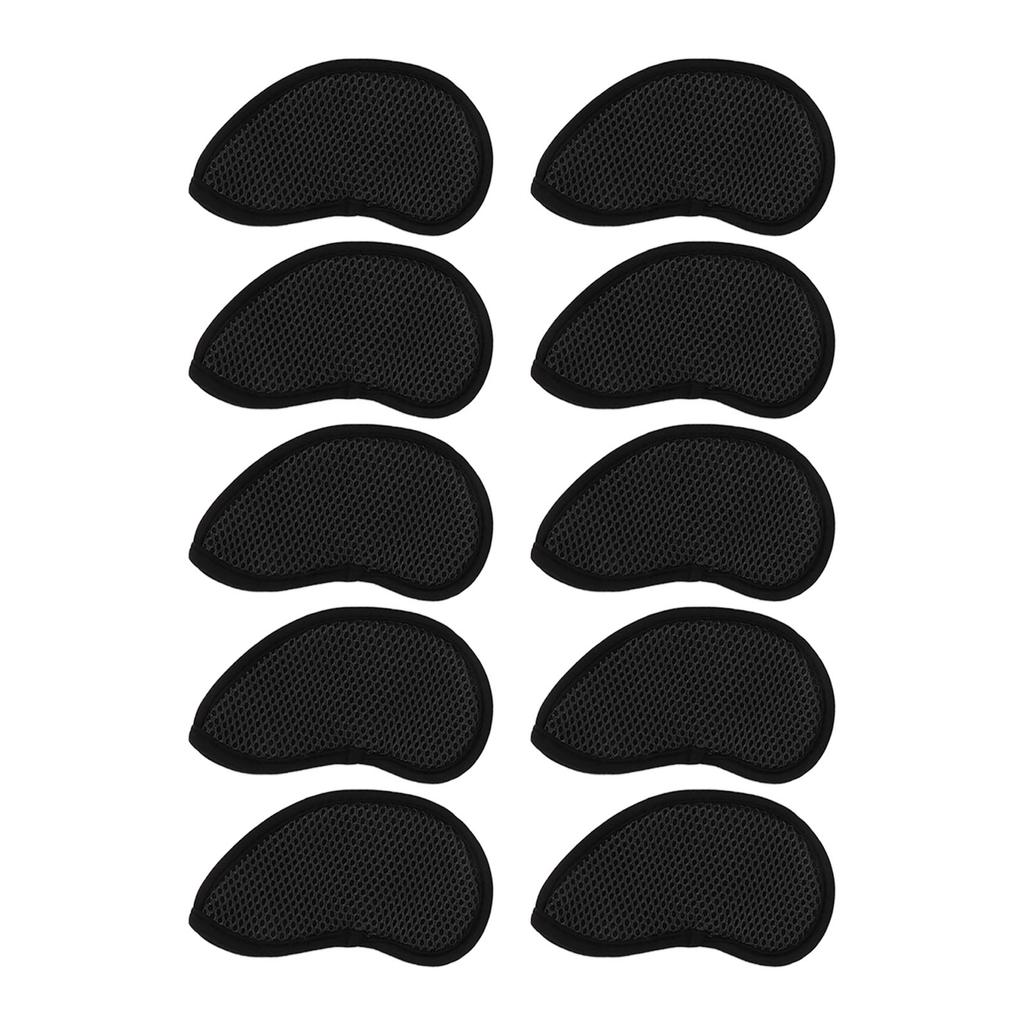 10 PCS Golf Club Head Covers Golf Iron Pole Net Cover Club Protective Head Covers with Numbers Black