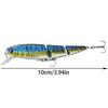 Gelenkiger Swimbait Mehrgelenkiger Künstlicher Hardbait Mit Drillingshaken Realistisch Langsam Sinkend Schwimmende Barschköder Für Forellen
