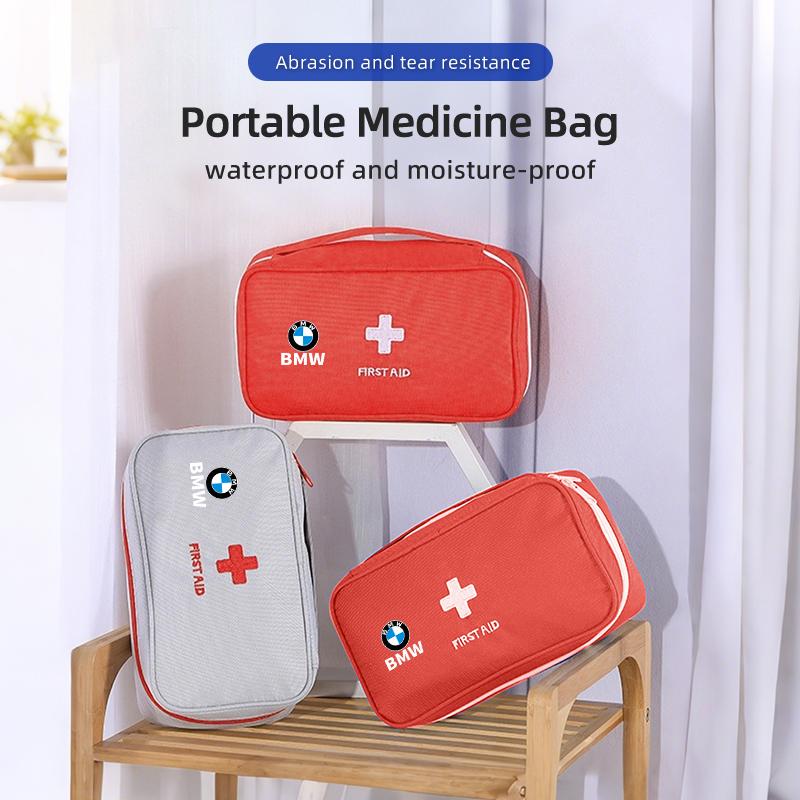 Heiß 2025 Erste-Hilfe-Medikamenten-Aufbewahrungstasche Outdoor Zuhause Reise Medizinischer Kasten Für BMW X3 X5 M5 M3 E46 E90 E60 F10 F30 G30 E87 E70 E91