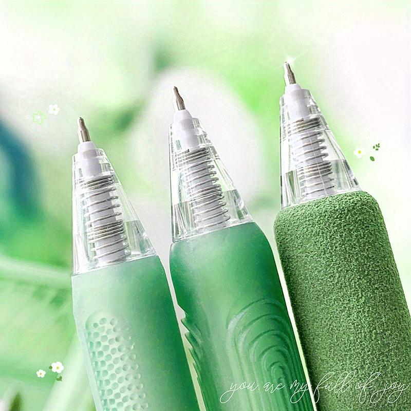 6 Pcs fresh style neutral pens, 0.5mm fine tip, black ink - ballpoint pens for students and offices
