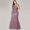 Elegant Fashion Evening Gown High Waist Sequin Embellished Mermaid Fit Sexy Women Party Dress