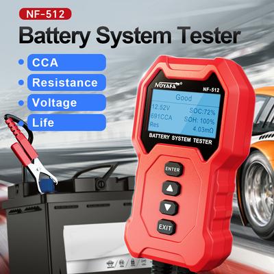 NOYAFA NF-512 Automobilio Akumuliatoriaus Testeris Analizatorius 12V 24V Akumuliatoriaus Analizatorius Automobilinis Greito Apkrovimo Kištukas