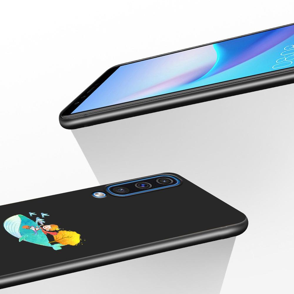 Custodia Carina Piccolo Principe Cartone Animato per Samsung Galaxy A50 A10 A70 A30 A20e A40 A20s A10s A10e A90 5G A80 A7 Cover Morbida Nera per Telefono