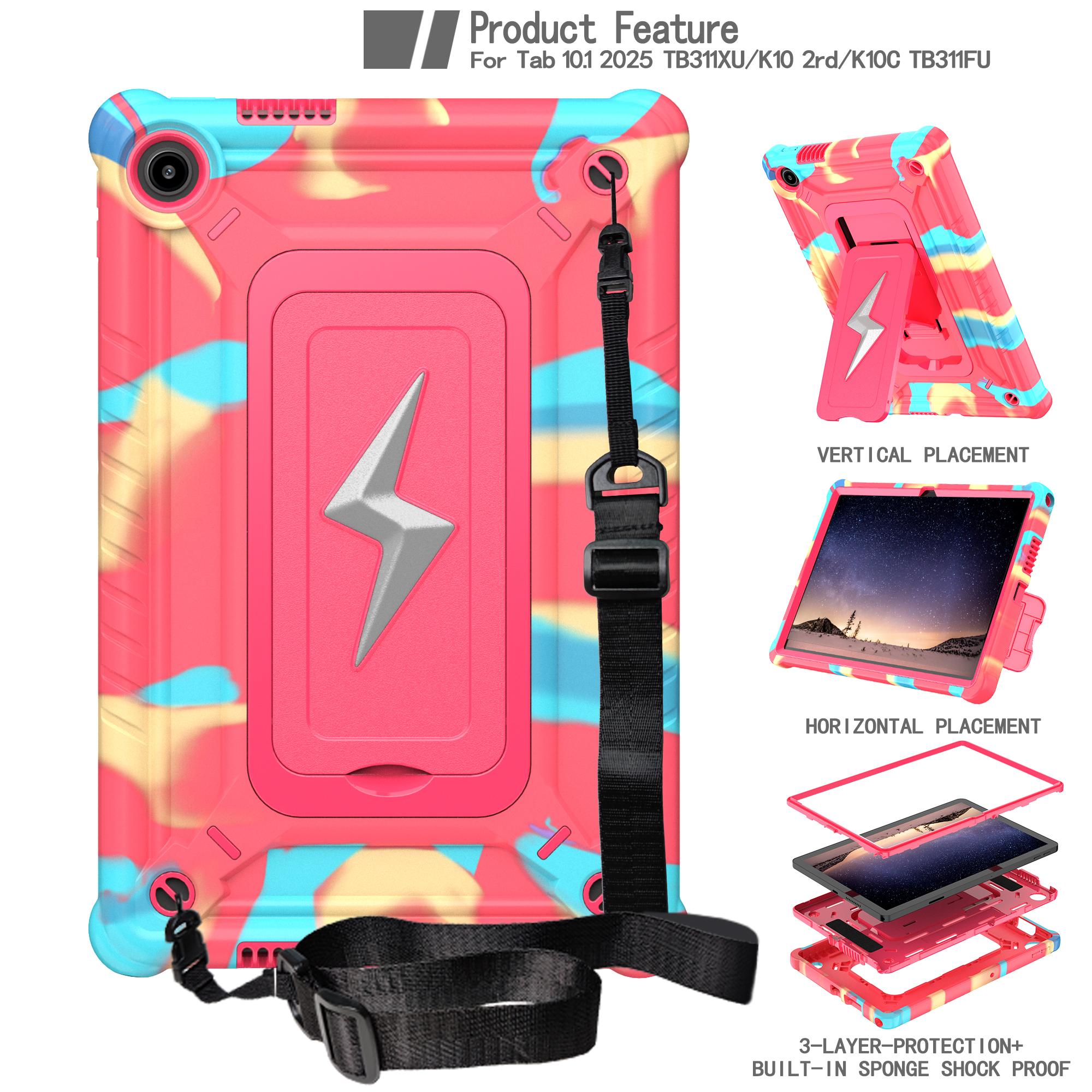 

Heavy Duty Stand Case Universal for Lenovo Tab 10.1 2025 K10C Model TB311XU TB311FU ZAEH0019IN ZAEH0180IN ZAEJ0054IN Armor Cover ZAEJ0054IN