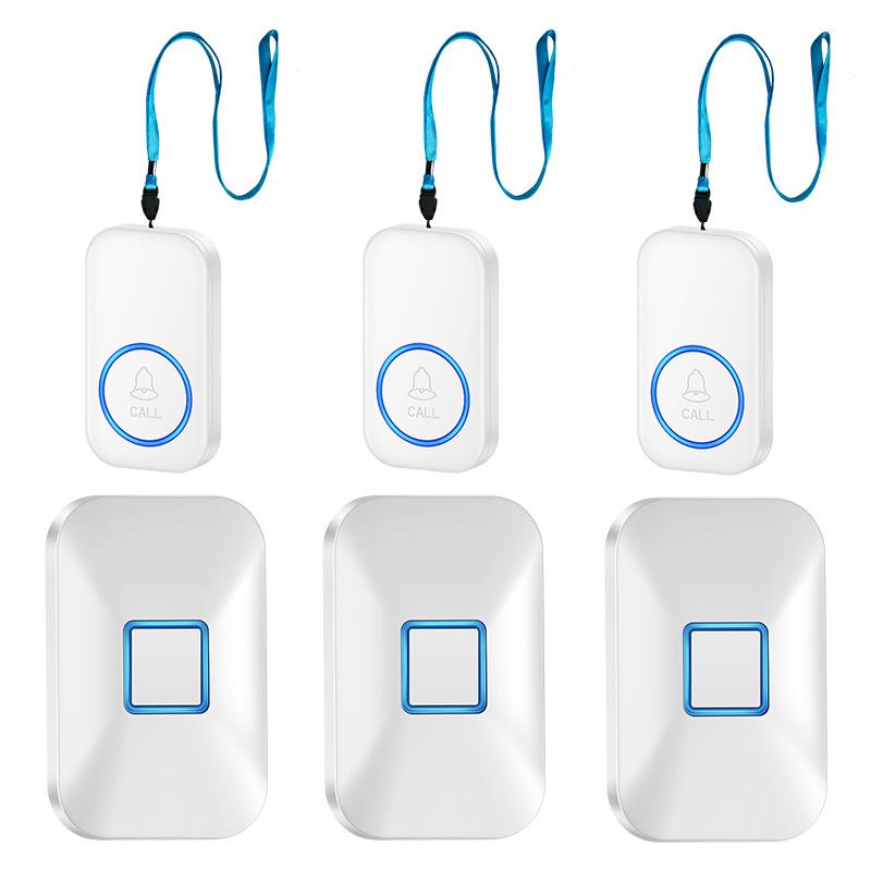 Elderly Portable Wireless Waterproof Wristband Pager: Long-Distance, One-Button Alarm for Bedridden Patients