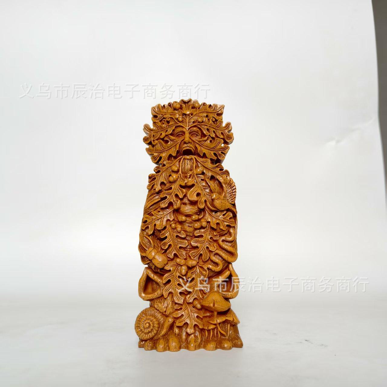 New product statue imitation wood god of spring decorative ornament creative imitation wood god brand resin crafts