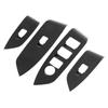 4 Pcs Door Window Control Panel Cover Carbon Fiber Style Glass Lift Button Decoration Sticker Replacement for Mazda