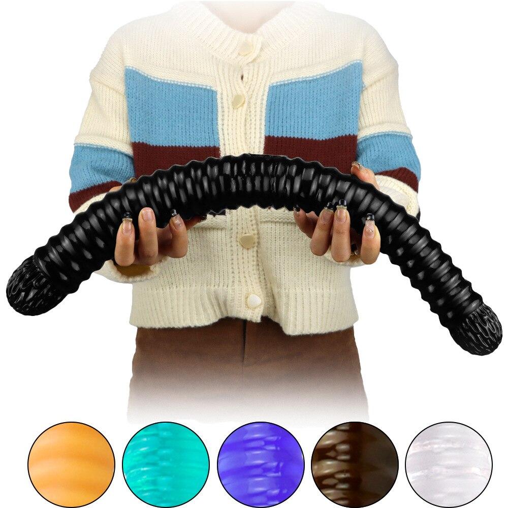 56cm Double-ended Threaded Dildo Oversized Anal Whip Anal Plug   Sex Toys Fisting Realistic Dildo Big Penis Strap On Cock PVC
