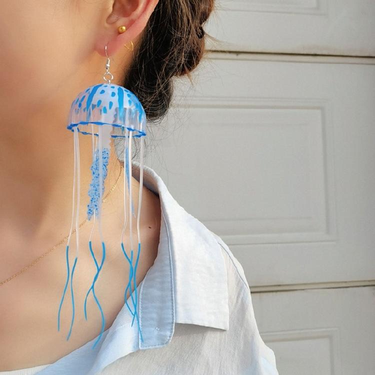 DIY Air Jellyfish Silicone Earrings DIY Handmade Exaggerated Dangle Earrings