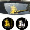 Divertente Gatto Riflettente 3D Coda Zampe Mobili Adesivo Tergicristallo Auto Parabrezza Impermeabile Adesivi Auto Con Coda Mobile