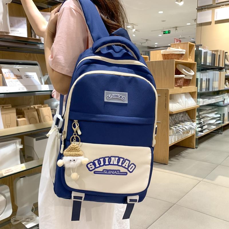 Рюкзак для школьников средней школы с цветными блоками — фото 5