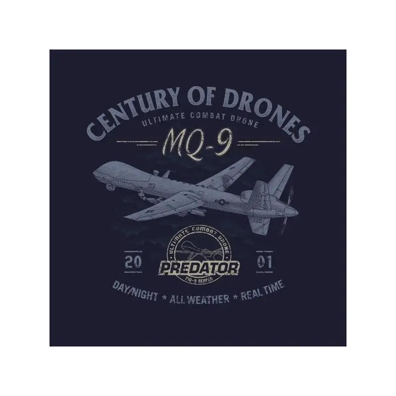 Century of Drones, MQ-9 Reaper Unmanned Aerial Vehicle T-Shirt 100% Cotton O-Neck Short Sleeve Casual Mens T-shirt Size S-3XL S