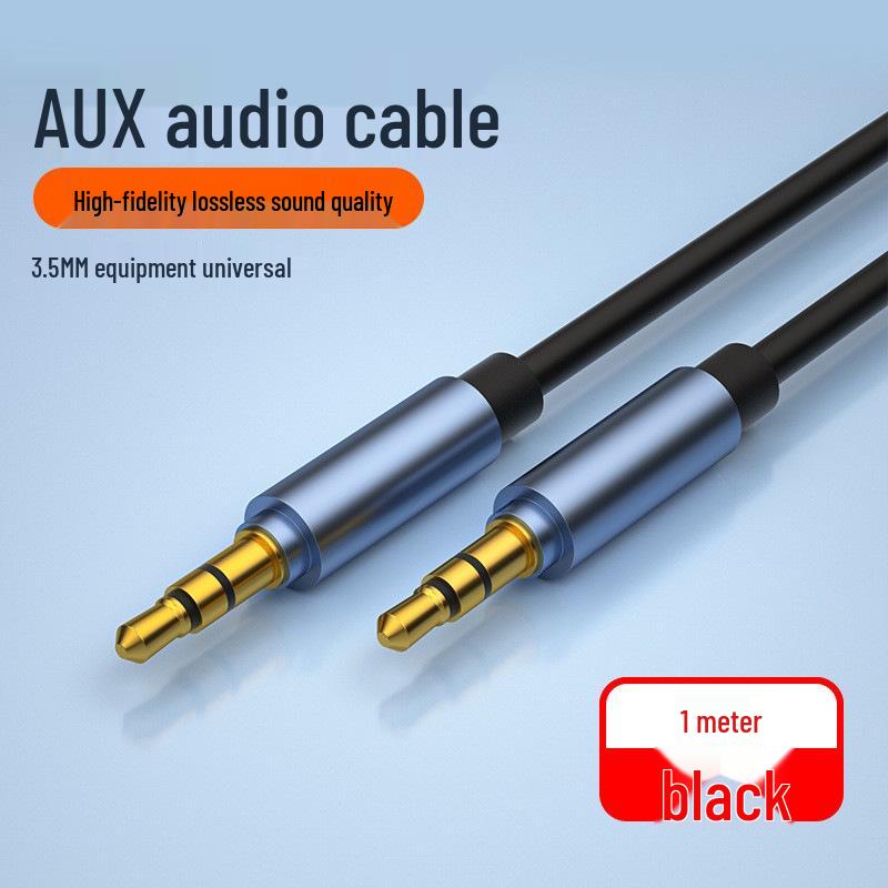 1m audio kabel TPE zinkové slitiny AUX, 3,5 mm samec-samec pro připojení do auta