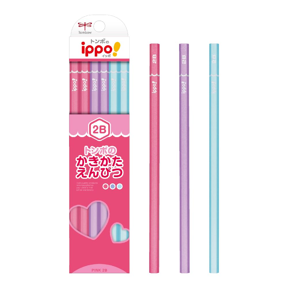 Карандаш Tombow ippo! Простой розовый карандаш для письма 2B     Идеально подходит для школы и офиса