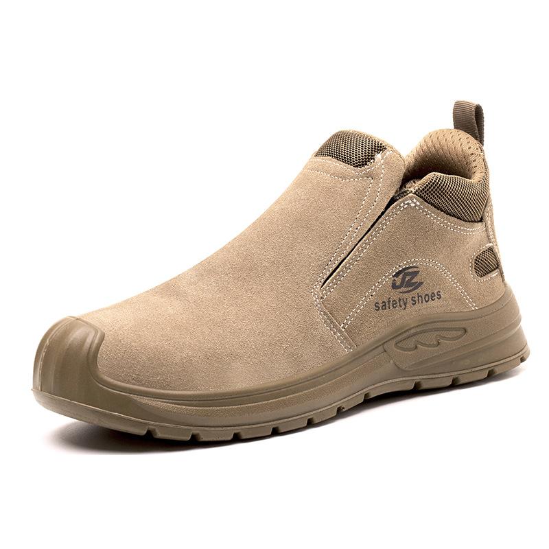 men's casual steel toe covers working safety boots cow suede leather welding shoes worker security ankle botas protect footwear