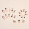 Artificial Nails Dark Sweet Cool Butterfly Wear Nail Simple French Nail Art Medium Long Diamond Style False Nail Black and White Color Matching Nail