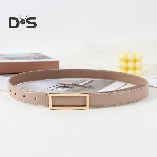 Modischer Gürtel aus Kunstleder für Damen, rechteckige Schnalle, einfarbig, Taillengürtel für Hosen, Jeans, vielseitiges Accessoire für Kleider, Hemden, Oberteile