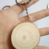 Wood Keychain Hanging Engraving Key Chain Shaped Hand-painted Accessory Jewelry Handmade Blank Round Keyring Making