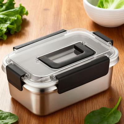Stainless Steel Food Storage Container Reusable for Household Microwave Work 1600ml