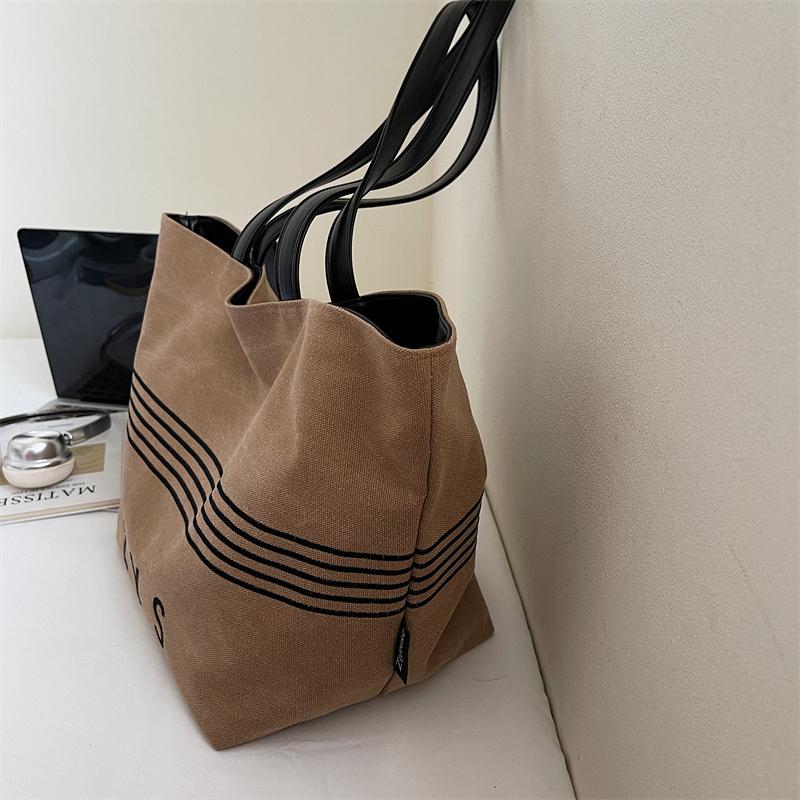 Canvas Bag Large Capacity Women's Shoulder Bag Commuter Tote Bag