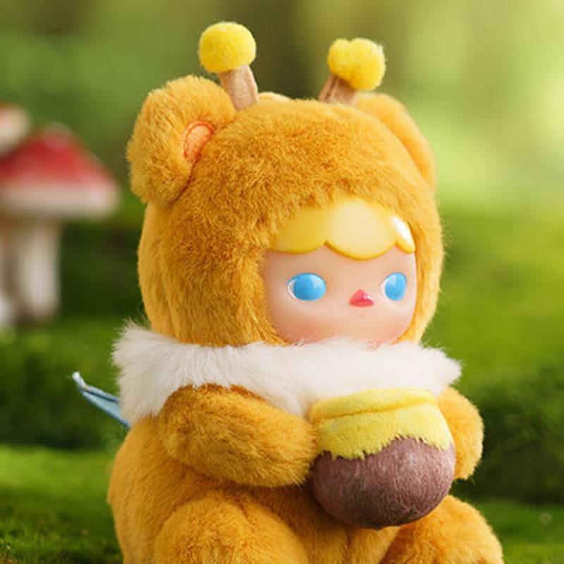 POP MART Pucky Bear Planet Collection Silicone Face Plush Mystery Boxes, Single Blind Box