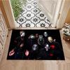 Slipknot Pentagram Logo Area Rug Non Slip Mat, Vintage Dark Wood Grain Carpet for Game Room Rock Fan Decor