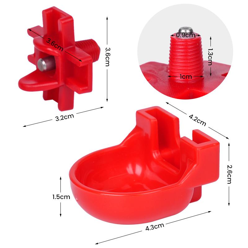 Automatic Water Dispenser Quail Chick Pigeon Duckling Water Dispenser Drinking Bowl Husbandry Tool Poultry Farming Tool 5/3/1Pcs