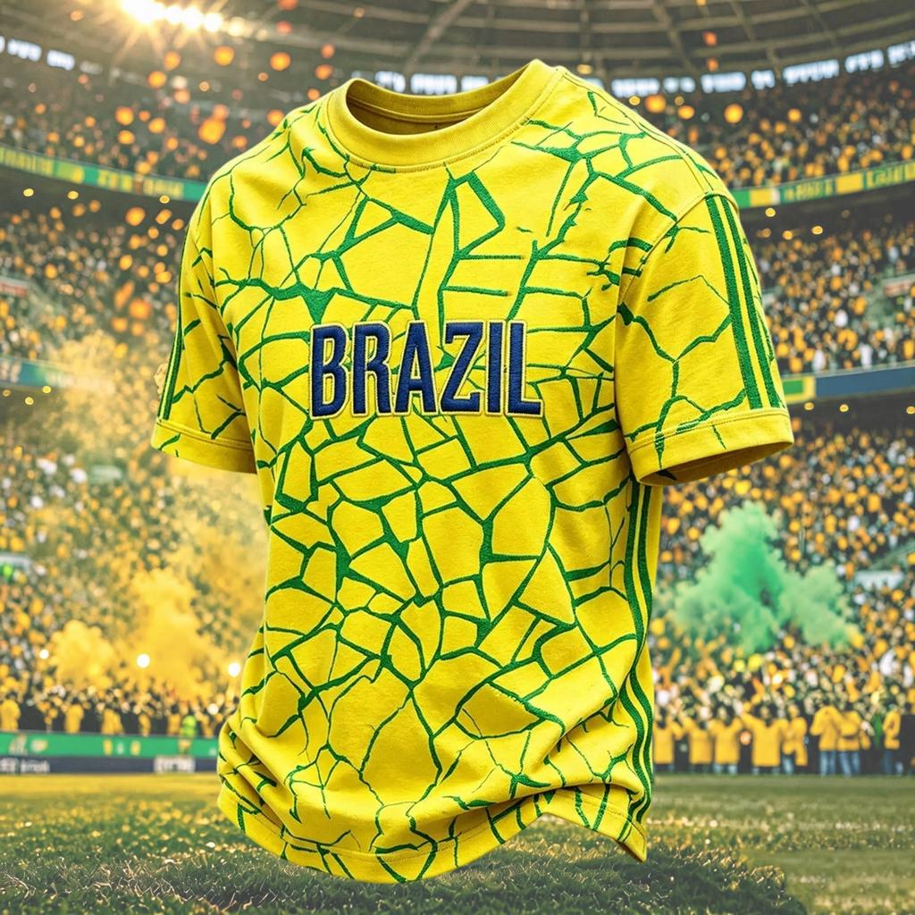 Men's Short Sleeve Graphic T-Shirt with Soccer Print, Breathable & Comfortable Neck, for Fan Celebrations