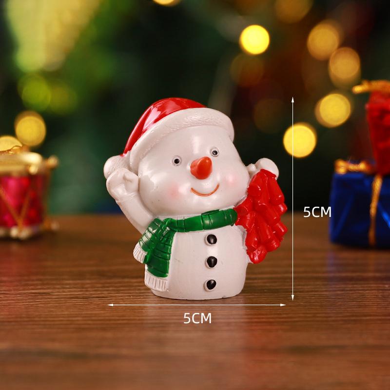 Christmas Theme Resin Micro Landscapes Xmas DIY Christmas Micro Landscapes Cute Santa Claus Snowman Christmas Gift Blind Boxes