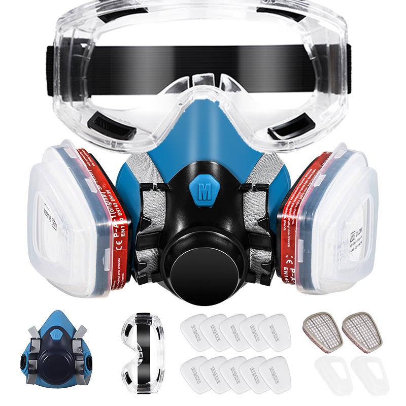 Toxic Smoke Half-Face Mask for Pesticide, Spray Paint, Chemical, Dustproof, and Firefighting Protection