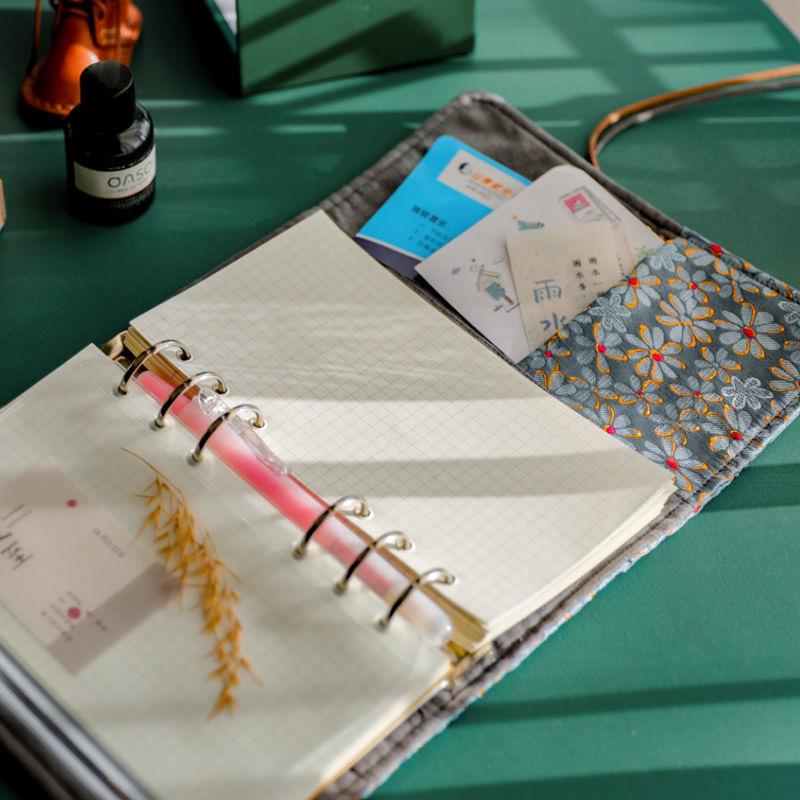 Luxusní látkový design A6 A5 volnolepé zápisníky deníky spirálová vazba diář plánovač 90 listů školní papírnictví